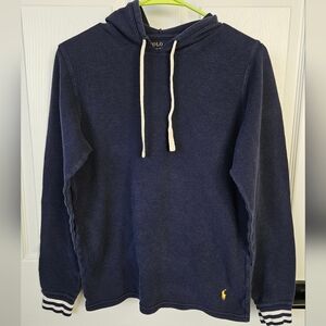Polo Ralph Lauren Men's Navy Blue Thermal Waffle Knit Hoodie Size Small